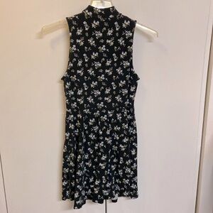 5 for $30! Dress dark navy flowers turtleneck summer spring flirty cute